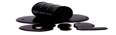 Oil spill from a drum